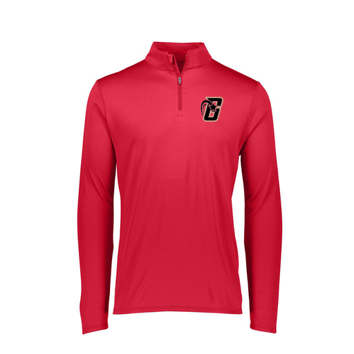 [FTLQFLRD-FAXS-LOGO2] Decker Women's Flex-Lite 1/4 Zip Shirt (Female Adult XS, Red, Logo 2)