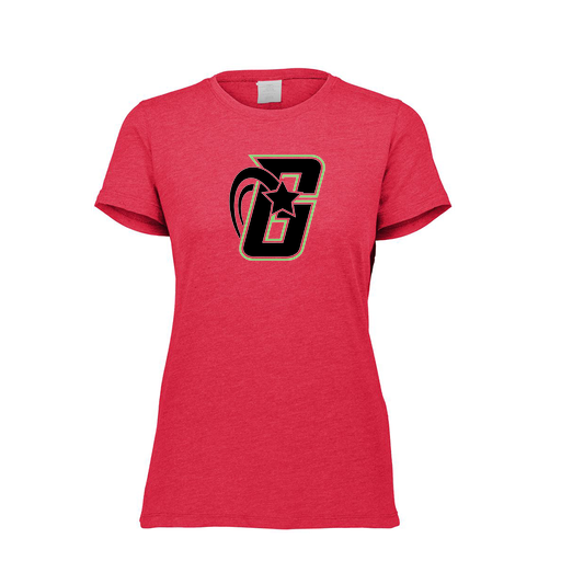 [FTSCUBRD-FAXS-LOGO2] Decker Women's Tri-Blend T-Shirt - Short Sleeve (Female Adult XS, Red, Logo 2)