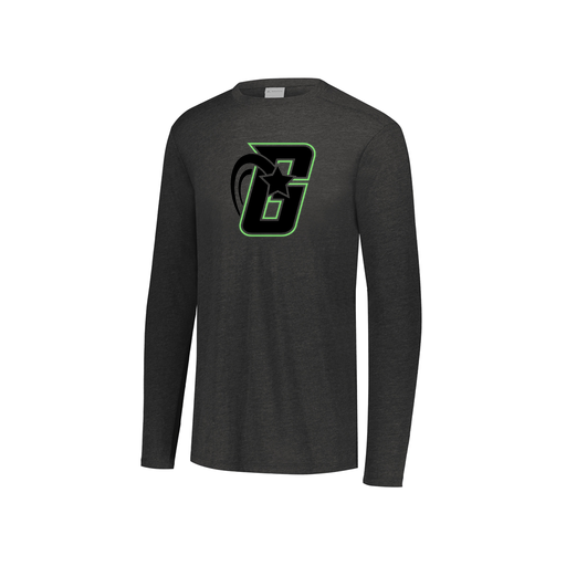 [FTLCUBBK-YS-LOGO2] Decker Youth Tri-Blend T-Shirt - Long Sleeve (Youth S, Black, Logo 2)