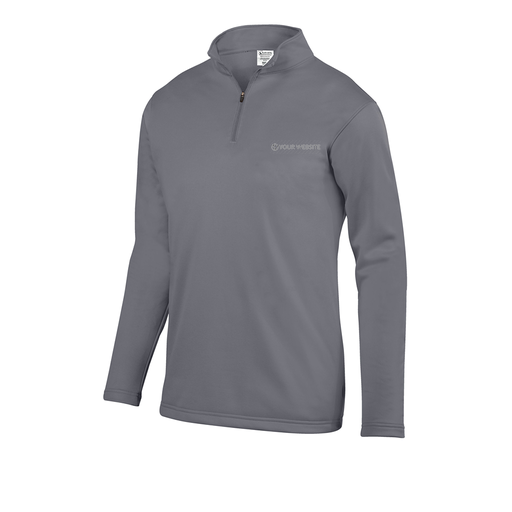 [FOLQFFGY-YS-LOGO3] Decker Youth FlexFleece 1/4 Zip (Youth S, Gray, Logo 3)