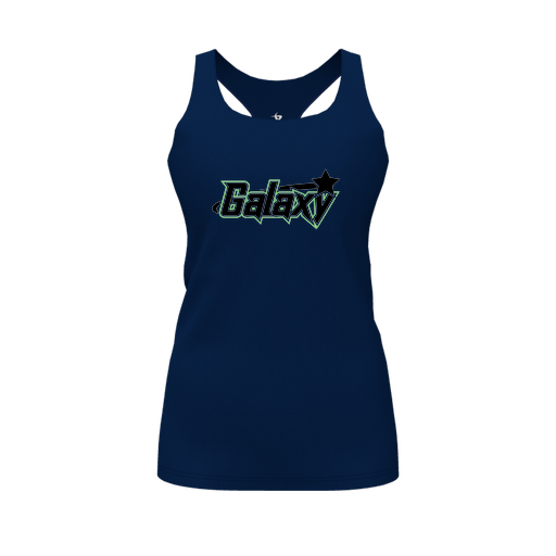 [CUS-DFW-RCBK-PER-NVY-FYS-LOGO1] Racerback Tank Top (Female Youth S, Navy, Logo 1)
