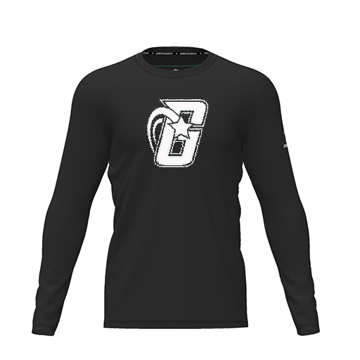 [CUS-DRIF-TEES-PER-CNK-LSL-BLK-YXS-LOGO2] Dri Fit Performance T-Shirt (Youth XS, Black, Logo 2, Long Sleeve)