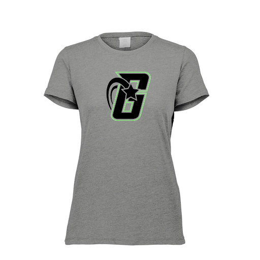 [FTSCUBGY-FAXS-LOGO2] Decker Women's Tri-Blend T-Shirt - Short Sleeve (Female Adult XS, Gray, Logo 2)