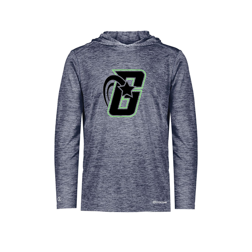 [FOLHCGNV-AS-LOGO2] Decker Men's Charge Hoodie (Adult S, Navy, Logo 2)
