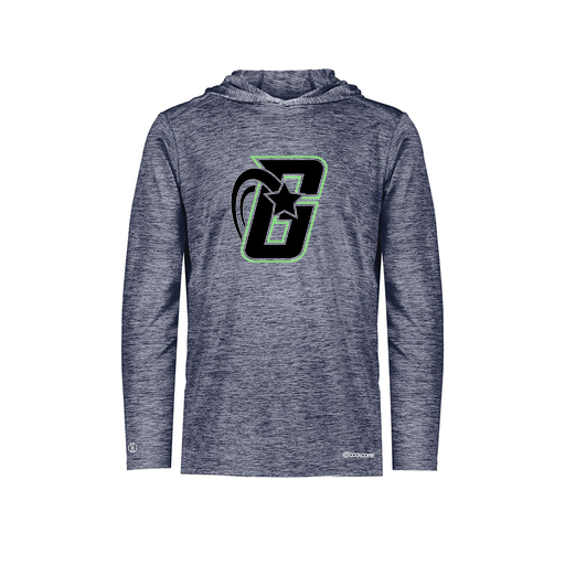 [FOLHCGNV-YS-LOGO2] Decker Youth Charge Hoodie (Youth S, Navy, Logo 2)