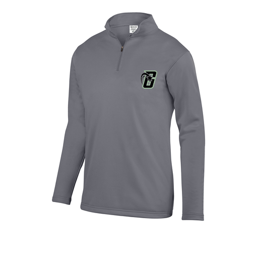 [FOLQFFGY-AS-LOGO2] Decker Men's FlexFleece 1/4 Zip (Adult S, Gray, Logo 2)