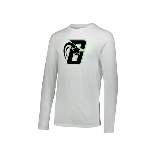 [3076.005.S-LOGO2] Youth LS Ultra-blend T-Shirt (Youth S, White, Logo 2)
