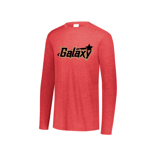 [FTLCUBRD-YS-LOGO1] Decker Youth Tri-Blend T-Shirt - Long Sleeve (Youth S, Red, Logo 1)