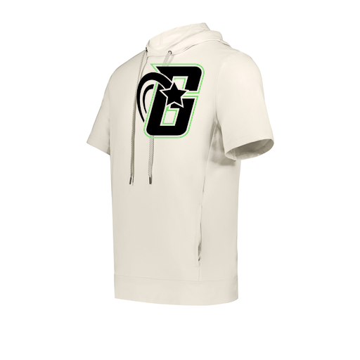 [222605-WHT-YS-LOGO2] YOUTH VENTURA SOFT KNIT SHORT SLEEVE HOODIE (Youth S, White, Logo 2)