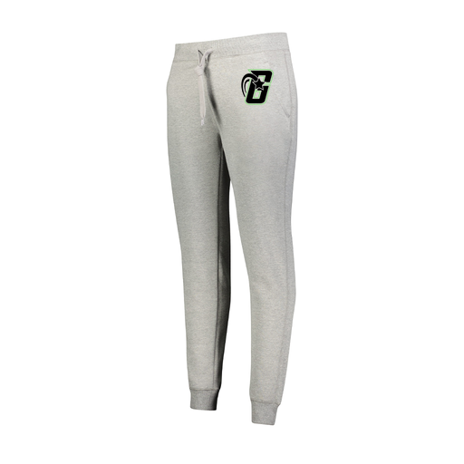 [229748.017.XS-LOGO2] Ladies 60/40 Fleece Jogger (Female Adult XS, Silver, Logo 2)