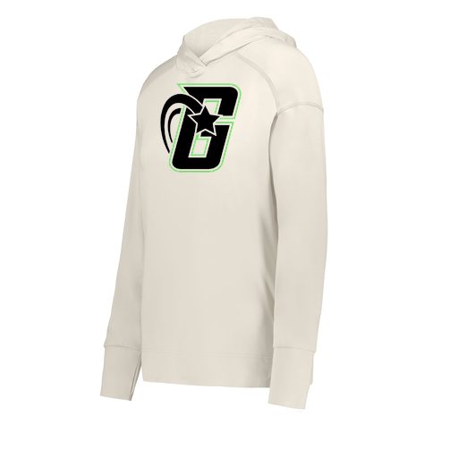 [222798-WHT-FAXS-LOGO2] Ladies Ventura Thin Knit Hoodie (Female Adult XS, White, Logo 2)