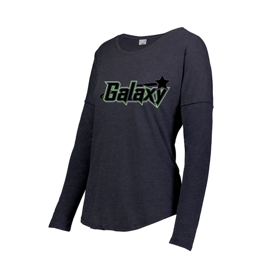 [FTLCUBNV-FAXS-LOGO1] Decker Women's Tri-Blend T-Shirt - Long Sleeve (Female Adult XS, Navy, Logo 1)